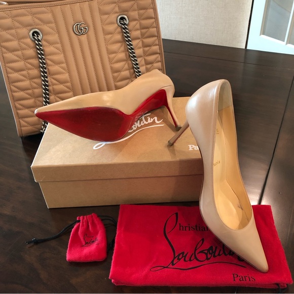 SOLD Christian Louboutin Nude Nappa Leather Decoltish 85 EU Size 38 - Picture 4 of 15